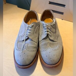 Mark McNairy New Amsterdam Grey Suede Wingtip Brogue Oxford Men’s US 9.5